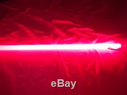 Nouveau Rare Red Count Dooku Style Sabre Laser Avec Son Fx, Flash Sur Sabreforge De Choc