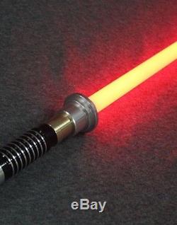 Obi Wan Luke Rotj Sabre Laser Personnalisé Avec Son, Lame Amovible, Flash Sur Le Conflit