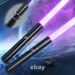 Pack de 2 sabres laser de duel, 15 couleurs RGB avec alliage d'aluminium