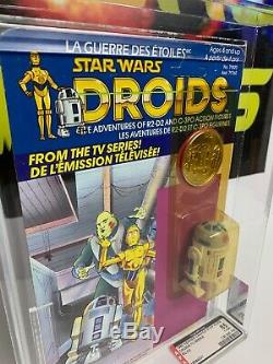 Pop Vintage Kenner Star Wars Droides 1985 R2-d2 Jusqu'à 85 Afa Canadienne Lightsaber