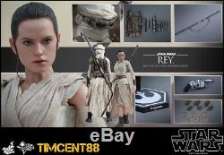 Prêt! Hot Toys Mms336 Star Wars Ep VII La Force Awakens 1/6 Rey Daisy Ridley