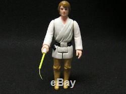 Rare Star Wars Luke Skywalker 1977 Cheveux Brun Foncé Farm Boy Kenner Figurine