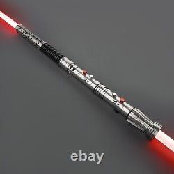 Réplique de sabre laser Star Wars Force FX Darth Maul rechargeable en métal pour duels.