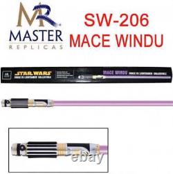 Réplique du sabre laser Mace Windu de Star Wars, Force FX, rechargeable, jouet violet pour les duels.