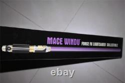 Réplique du sabre laser Mace Windu de Star Wars, Force FX, rechargeable, jouet violet pour les duels.