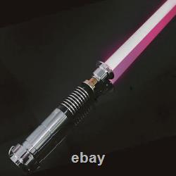 Réplique du sabre laser de Luke Skywalker en métal argenté Star Wars 12 couleurs RGB 16 sons