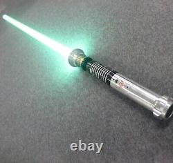 Sabre laser Star Wars avec poignée en métal, lame lumineuse solide rechargeable pour le cosplay.