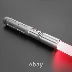 Sabre laser de combat Star Wars Baselit Custom No. 131 FX RGB avec réplique de poignée en argent