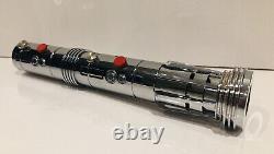 Sabre laser personnalisé de Darth Maul en métal chromé Sabre laser Star Wars en solde