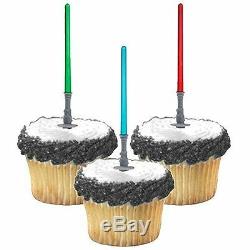 Star Wars Light Sabers Cake Cupcake Topper Food Picks Décorations De Fête