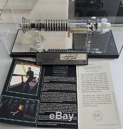 Star Wars Luke Skywalker V2 Sabre Laser Mark Hamill Signature Master Replicas Cib
