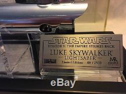 Star Wars Master Replicas Luke Skywalker Lightsaber 11 Numéro D'échelle 68 Avec Coa