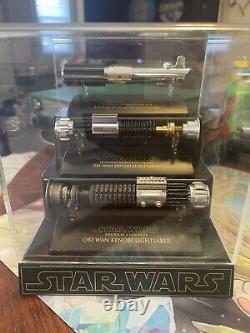 Star Wars Master Replicas Obi-wan Kenobi & Anakin Mini Lightsaber. 45 Ensemble Étalonné