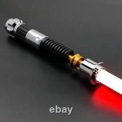 Star Wars Obi Wan Kenobi Réplique métallique de poignée de sabre laser de duel intense