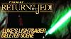 Star Wars Vi Retour De La Scène Supprimée Jedi Luke S Lightsaber