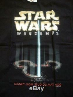 T-shirt Mickey Light Sabre Jamais Utilisé De Star Wars Weekend 2000 Disney Limited