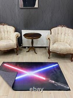 Tapis sabre laser, tapis Star Wars, tapis de film, impression sabre laser, marchandise Star Wars.