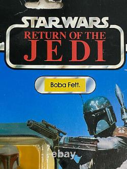 Vintage 83 Kenner Star Wars Retour Du Jedi 77bk Boba Fett Scellé Mip
